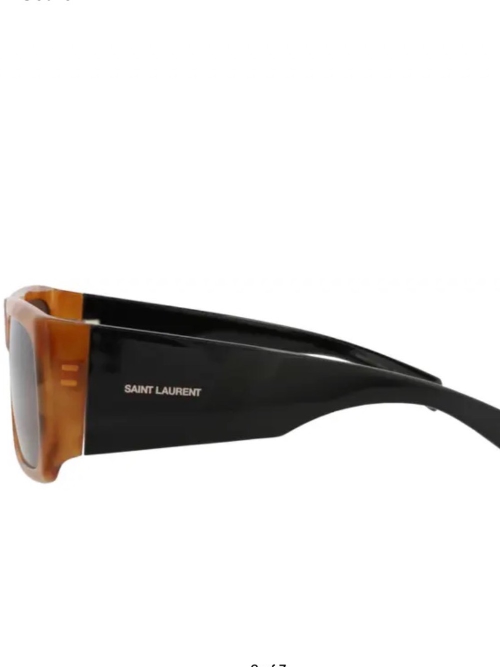 NEW with tags Authentic Saint Laurent Rectangular Sunglasses - Havana/Black - Picture 7 of 14